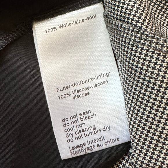 Akris Punto Black & White Micro Houndstooth Pencil Skirt, US Size 8 - Picture 11 of 12